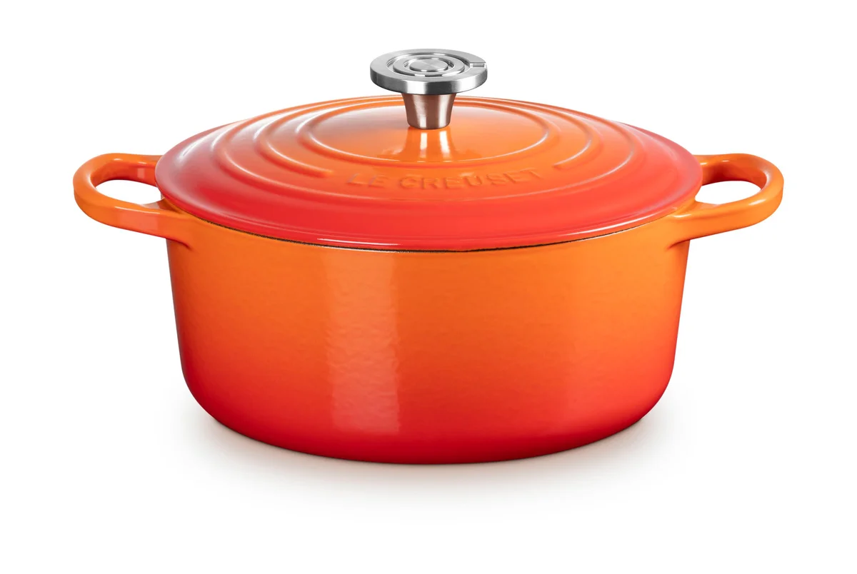 Runder Bräter 24cm Ofenrot Gusseisen - Signature