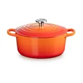 Runder Bräter 24cm Ofenrot Gusseisen - Signature Le Creuset