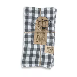 Servietten 45x45 cm Misty Square Off-White/Graphite Lovely Linen