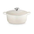 Runder Bräter 24cm Meringue Gusseisen - Signature Le Creuset