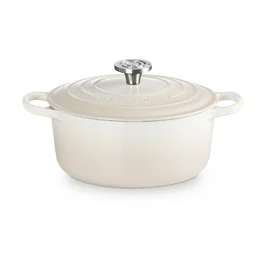 Runder Bräter 24cm Meringue Gusseisen - Signature Le Creuset