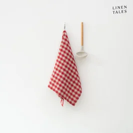 Leinen-Geschirrtuch 45x65 cm Red Gingham Linen Tales