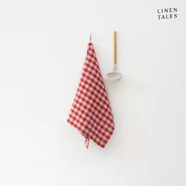 Leinen-Geschirrtuch 45x65 cm Red Gingham Linen Tales