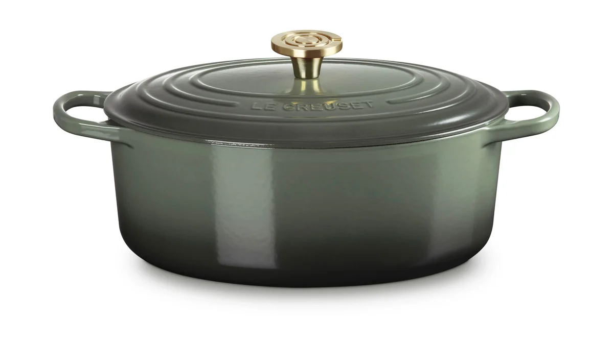 Ovaler Bräter 31cm Thyme Gusseisen - Signature