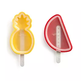 Eis am Stiel Formen Tropische Früchte 4-tlg. mehrfarbig Lekue