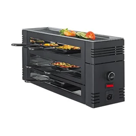 Raclette Pizza für 6 46x22x16 cm schwarz Spring