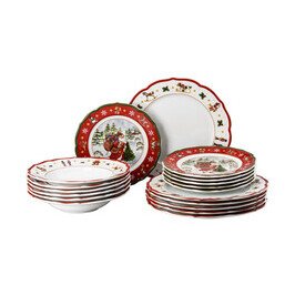 Teller-Set 18-tlg. Happy Wintertime Red Hutschenreuther