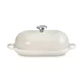 Ovaler Brot Bräter 29cm Meringue Gusseisen - Signature Le Creuset
