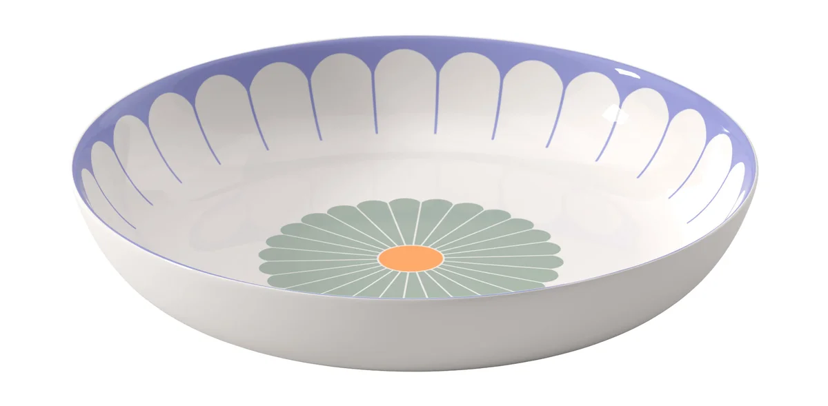 Salat-/Servierschüssel 38 cm Fleur couleur