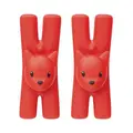 Klammern 2er Set Lampo m. Magnet rot/orange Alessi
