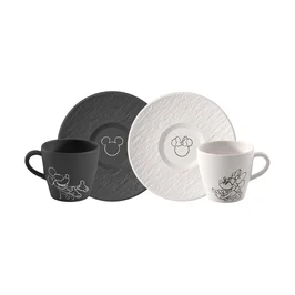 Kaffeetasse mit Untere 4-tlg. Manufacture Rock – Mickey Mouse Villeroy & Boch