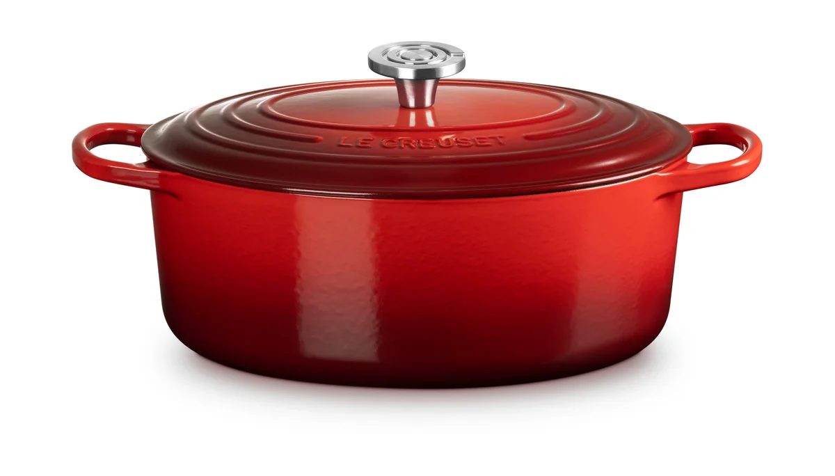 Ovaler Bräter 31cm Kirschrot Gusseisen - Signature