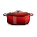 Ovaler Bräter 31cm Kirschrot Gusseisen - Signature Le Creuset