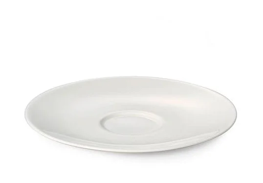 Café au Lait Untertasse Fine Bone China Coupe weiß