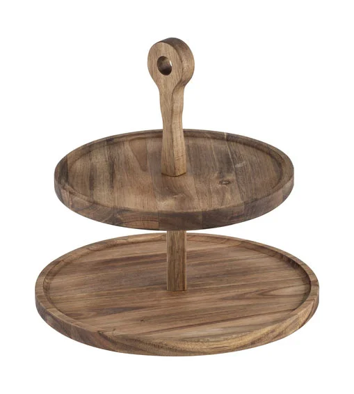 Servierturm 2-stufig Gather Round Akazie