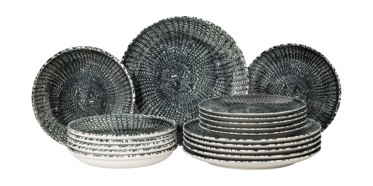 Sandora Darkblue Teller-Set 18-tlg.