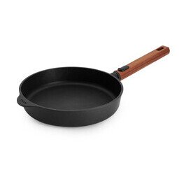 Guss-Flachpfanne 24 cm Eco Logic QXR schwarz Woll