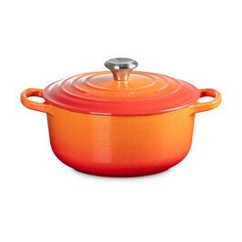 Bräter m.D. rund 20 cm Guss Signature ofenrot Le Creuset