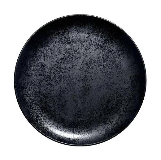 Teller flach 27 cm Fusion Karbon Schwarz