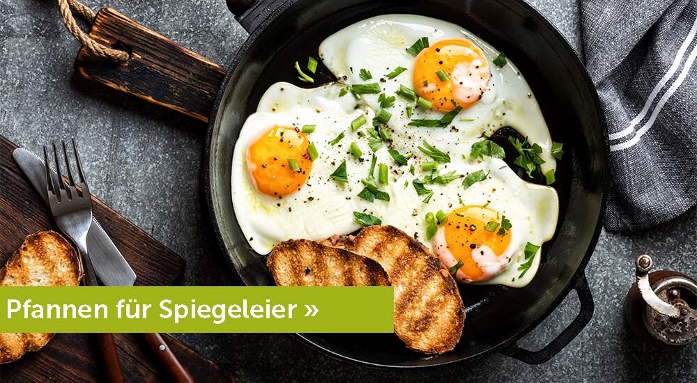 Pfannen für Spiegeleier