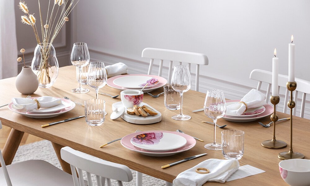 tischwelt Villeroy &amp; Boch Rose Garden Tischgedeck Blumendekor 