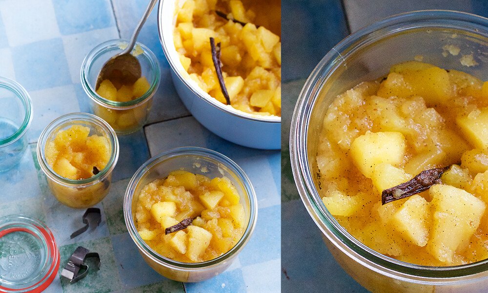 tischwelt-gu-kuechenratgeber-kochbuch-einkochen-und-fermentieren-karamellisiertes-apfelkompott-aepfel-einkochen