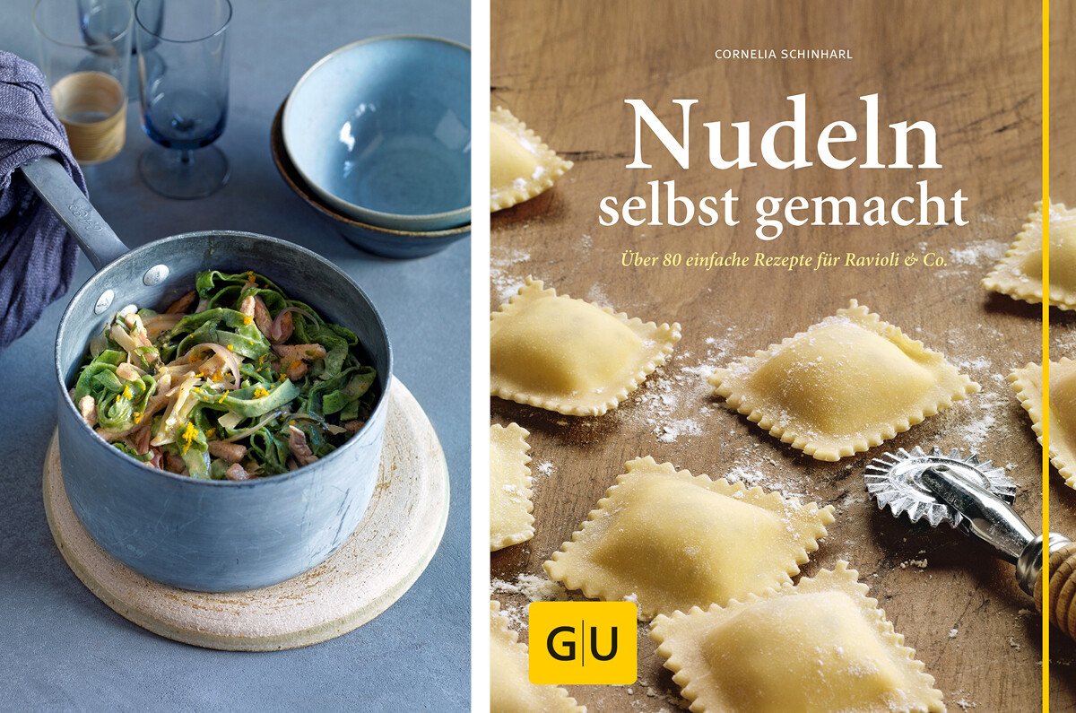 Grüne Bandnudeln neu