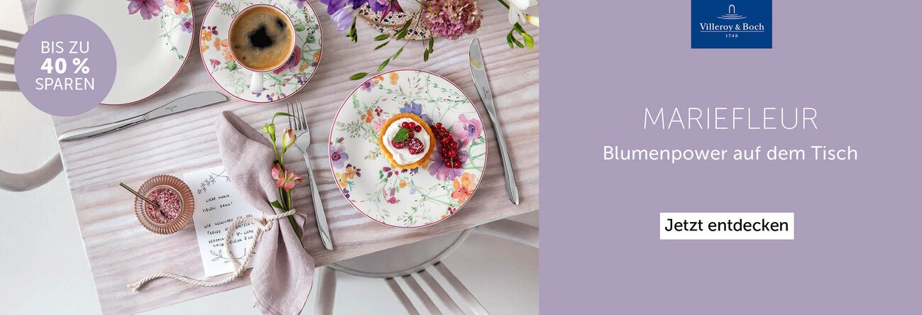 Mariefleur: Blumenpower von Villeroy & Boch jetzt bis zu 40 % sparen