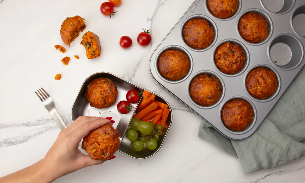 Rezept Rezeptidee Tomaten Parmesan Muffins herzhaft Lunchbox 