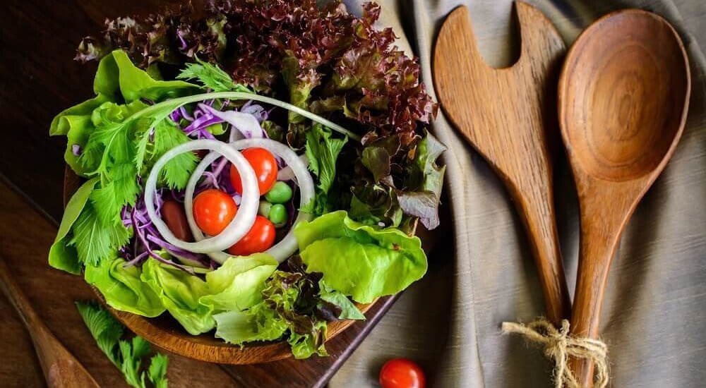 Salatbesteck aus Holz