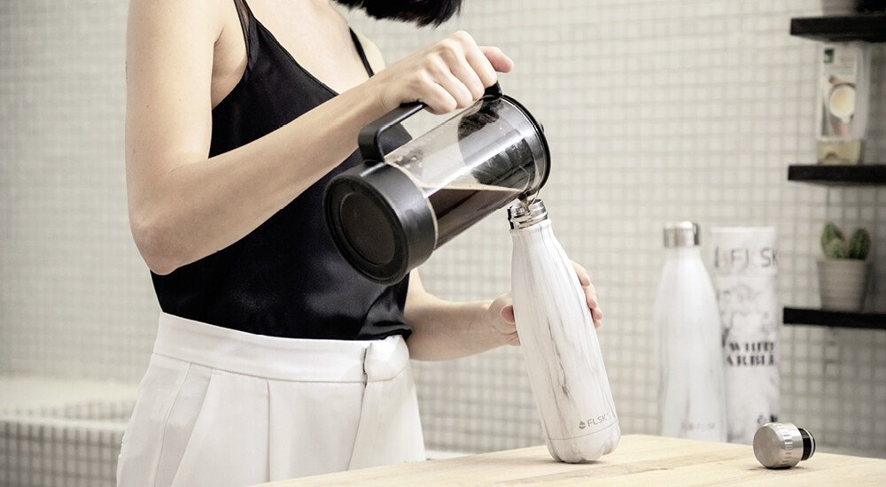 SEO FLSK Getränk Flasche Isolierflasche warm kalt hochwertig auslaufsicher