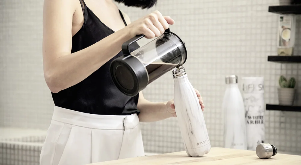 SEO FLSK Getränk Flasche Isolierflasche warm kalt hochwertig auslaufsicher