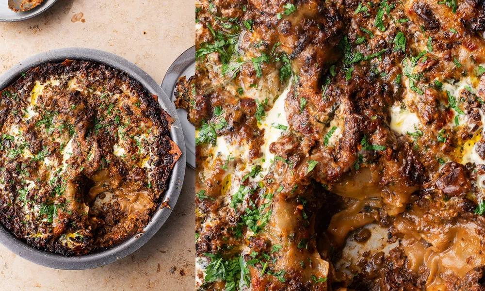 tischwelt-rezept-scharfe-pilzlasagne-auflaufform-teller