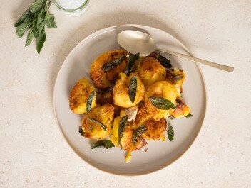 Salbei-Quetschkartoffeln aus dem Airfryer