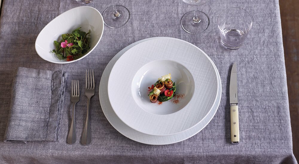 rosenthal mesh weiß porzellan geschirr haushalt tischgedeck teller schale