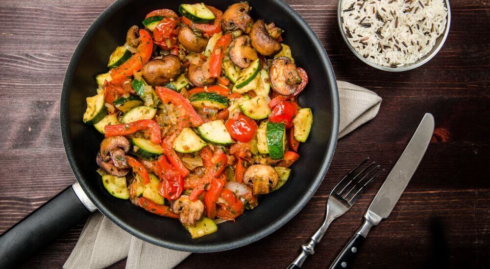 Pfannen für Gemüse