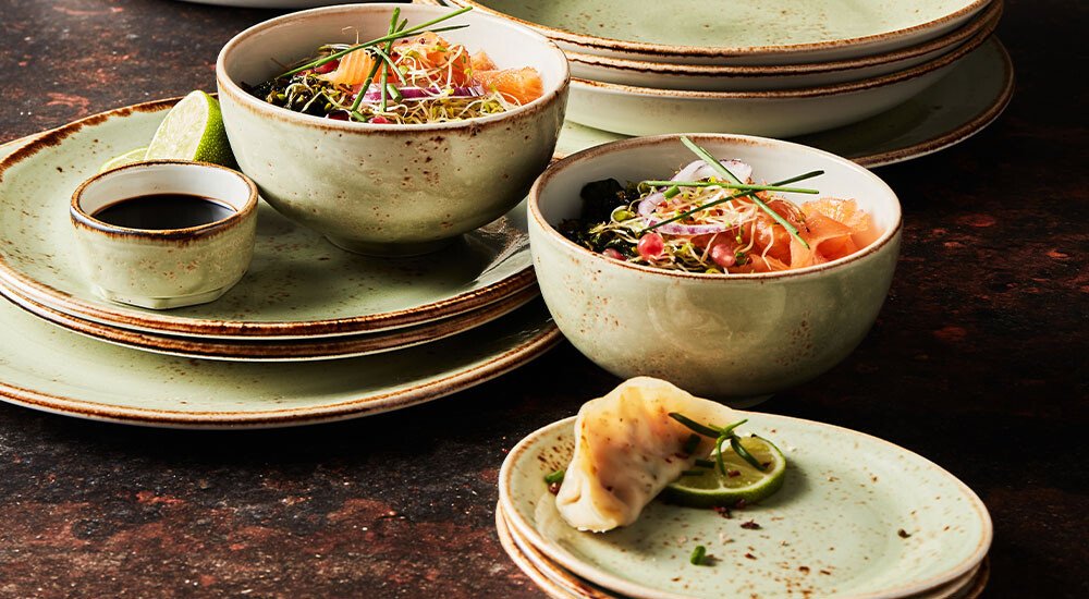 steelite-craft-green-teller-tassen-schalen-geschirr-serie-unikate