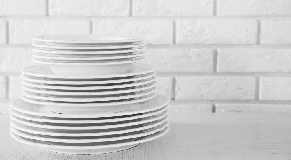 Tellerset weiß