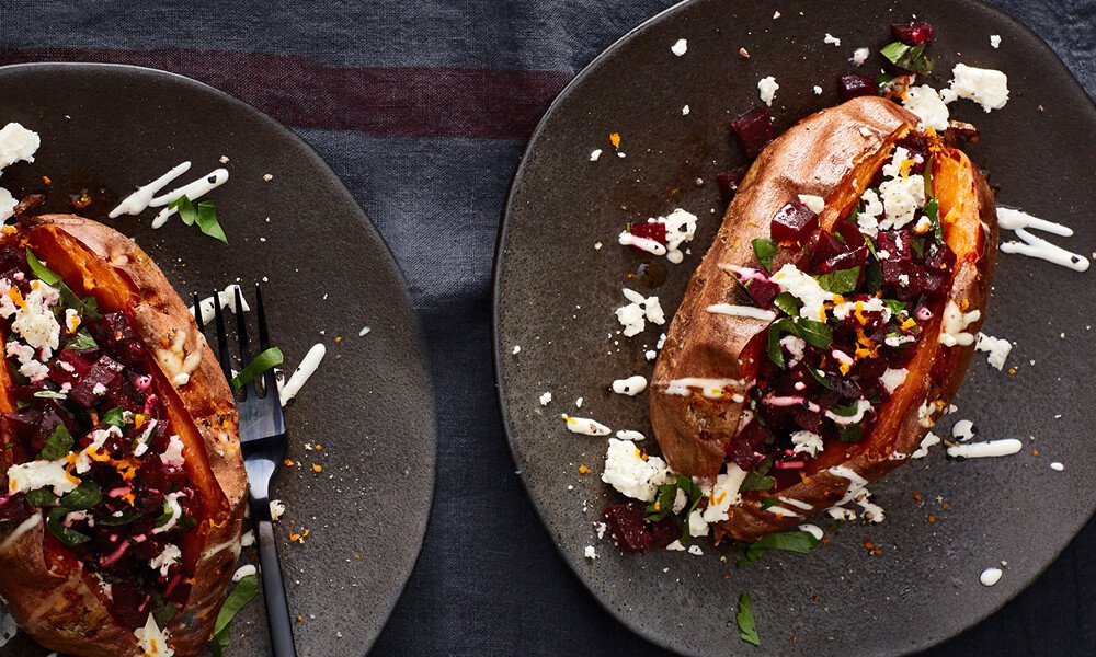 tischwelt Rezept GU Feierabendküche Ofensüsskartoffeln mit Rote Bete