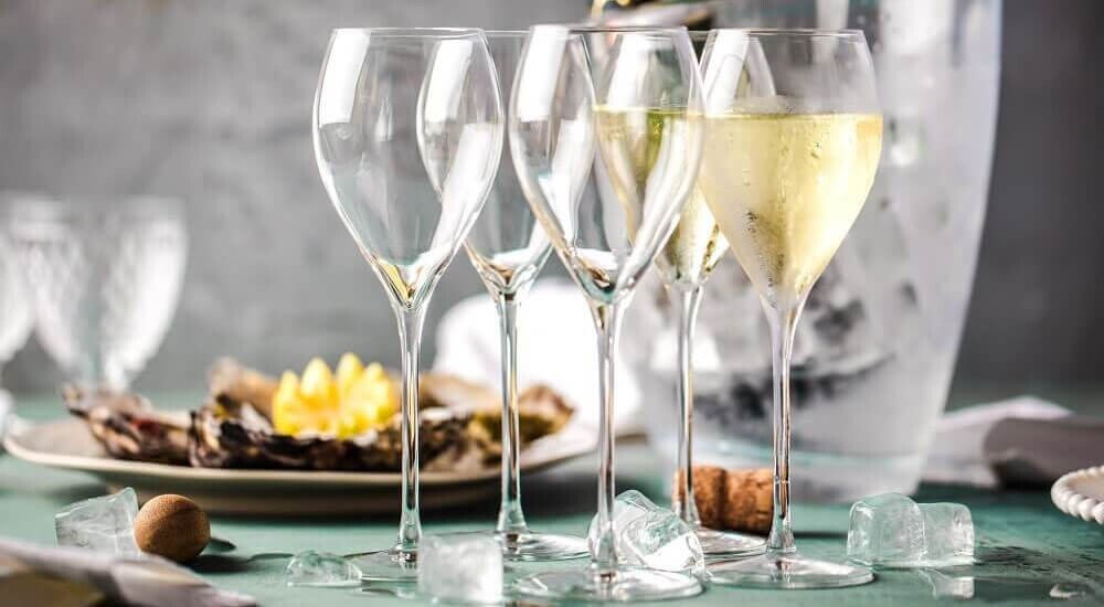Glas für Champagner