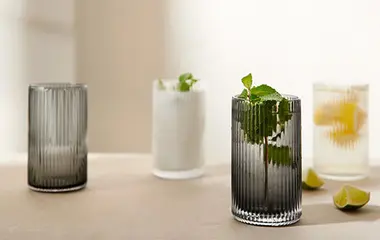 Geriffelte Gläser