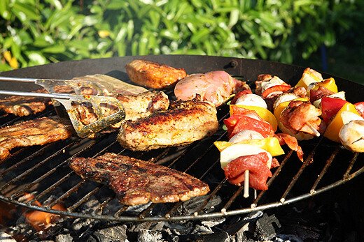 Grillen mit Holzkohle