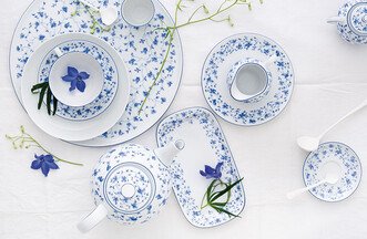Arzberg Form 1382 Tasse à café, en porcelaine, blanc/bleu, 1 pièce