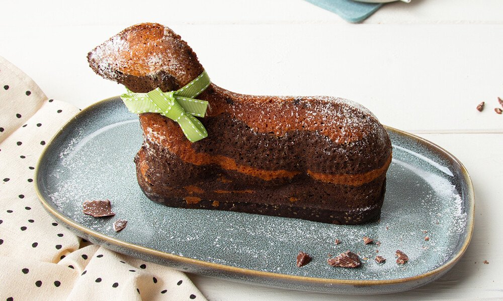 Schoko-Vanille-Osterlamm Lammform von Kaiser